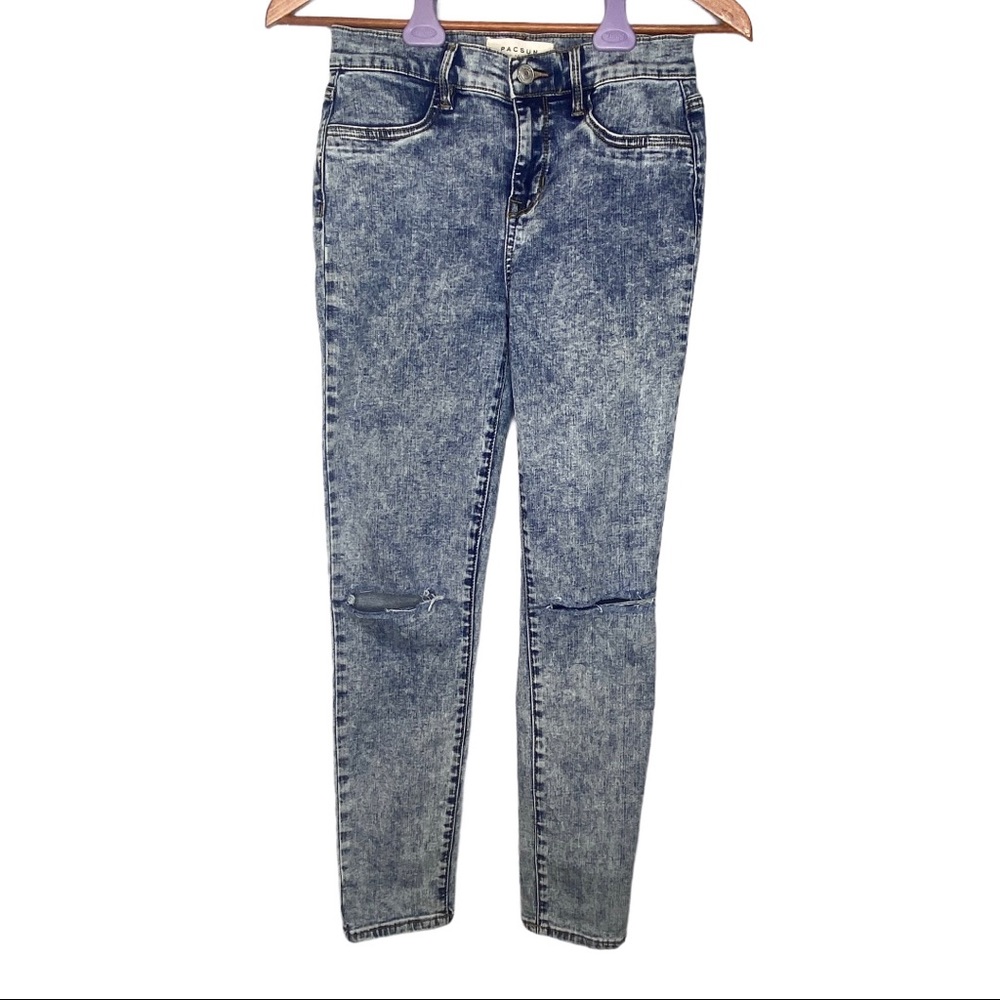 PacSun Acid Wash High-Rise Ankle Leggings - Picture 2 of 11